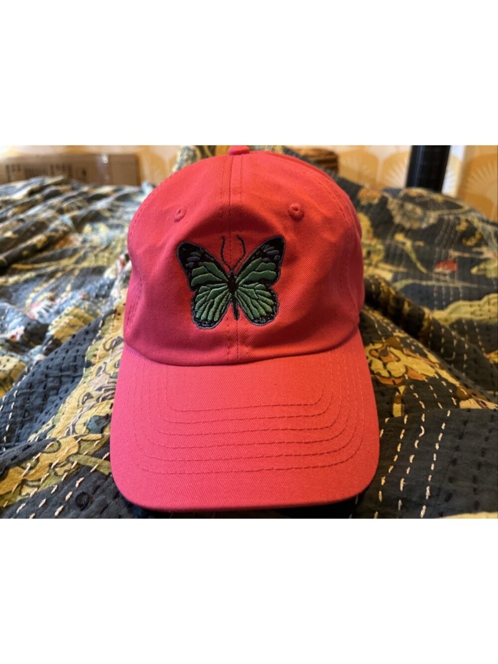 Dalix Hot Pink Butterfly Hat Boho Beach One Sz Women’s Cap
